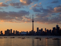deep sun  Magnificent skyline sunset from the Toronto islands.